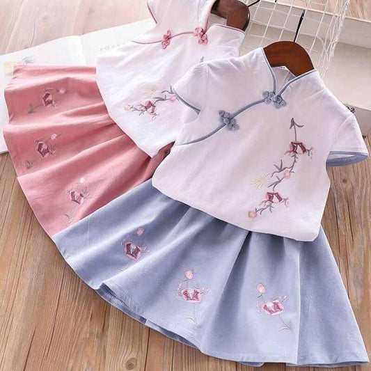 Baby Girls Hanfu Clothes Set 