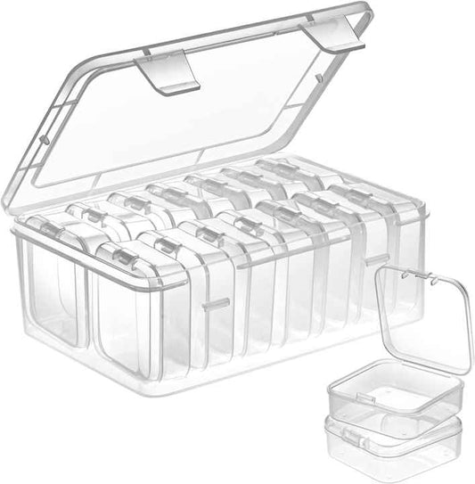 15 Pieces Small Bead Organizers Plastic Storage Bags Small Containers with Craft Supply Bag 