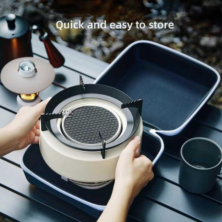 Camping Gas Stove, Portable Outdoor Windproof Folding 