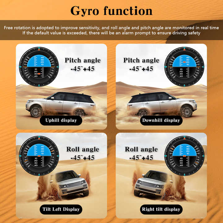 مقياس XS OBD2 + GPS عرض الرأس لأعلى hud . XS OBD2 + GPS Head Up Display HUD Turbocharger Oil