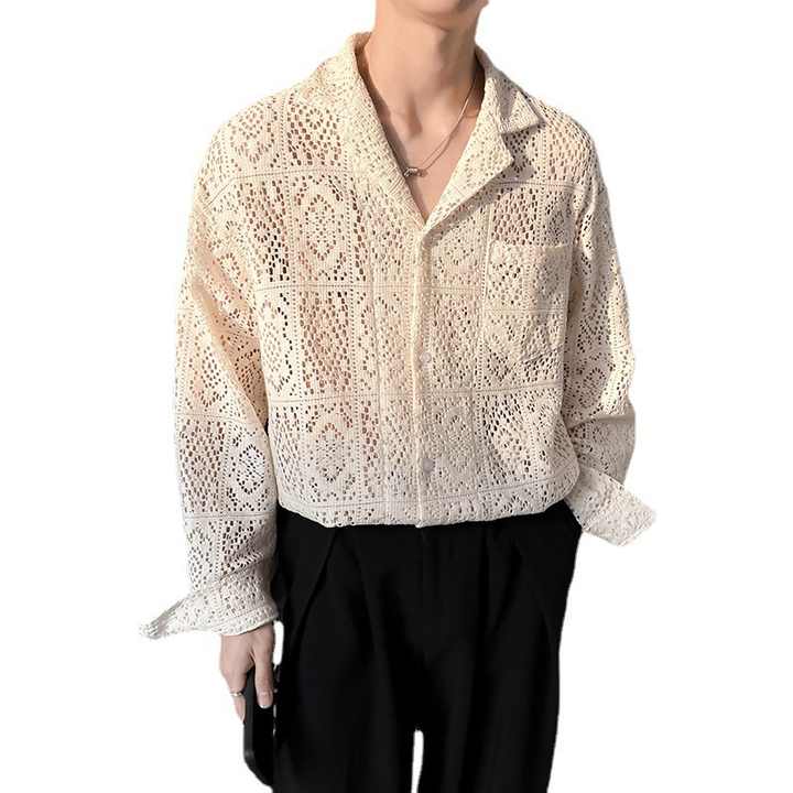 Men's summer crochet shirts 