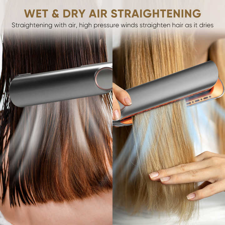 Iron Wet to Dry Air Hair Straightener- Professional Titanium Hair Straightener, 