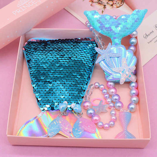 Kids Accessories Necklace with Bracelets Jewelry Set for Little Girls 