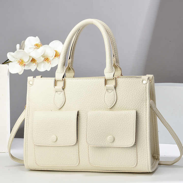 Stylish Lychee Pattern Large Capacity Tote Bag 