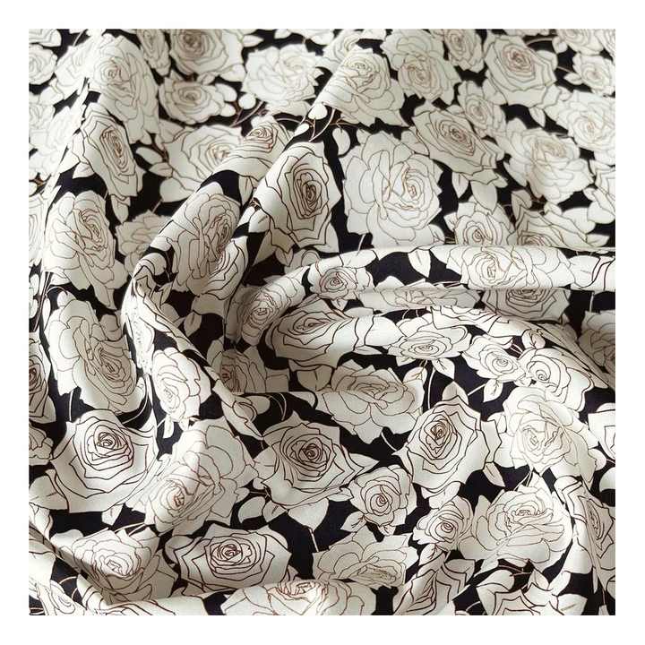Cotton Fabrics for Clothing - Liberty London Digital Rose Print 