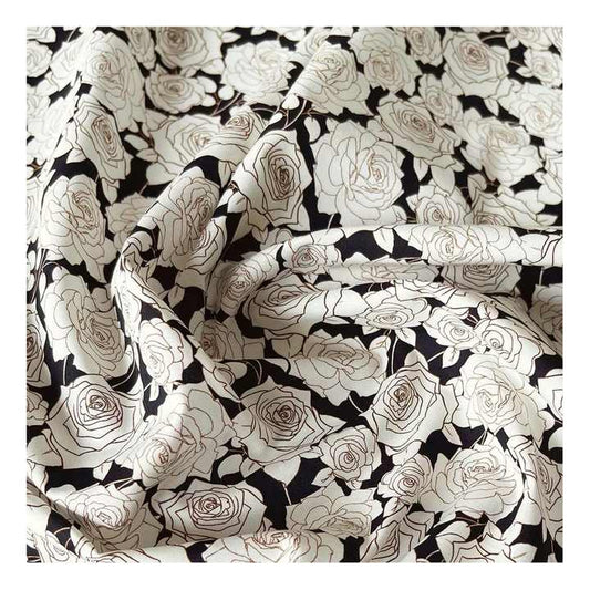 Cotton Fabrics for Clothing - Liberty London Digital Rose Print 