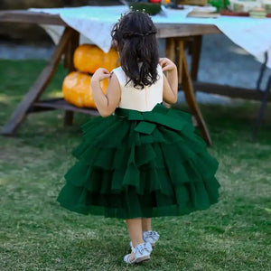 Girls' sequined fluffy dress 