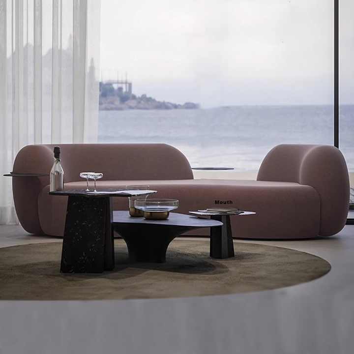 Curved cream in color 