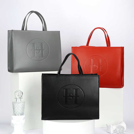 Custom Luxury PU Leather Tote Bag 