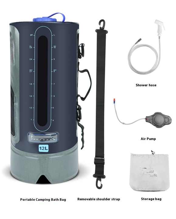 محمول 12 لتر للتخييم في الهواء الطلق مقاوم . Portable 12L Outdoor Camping Tear-Resistant Waterproof