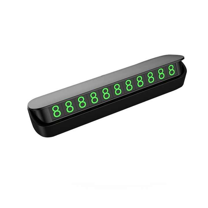 Creative Car Interior Night Light ABS Metal Temporary Parking Plate Interior Kit for Car Phone Card Transfer 