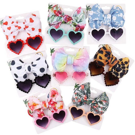 Children's glasses, hair accessories with glasses
