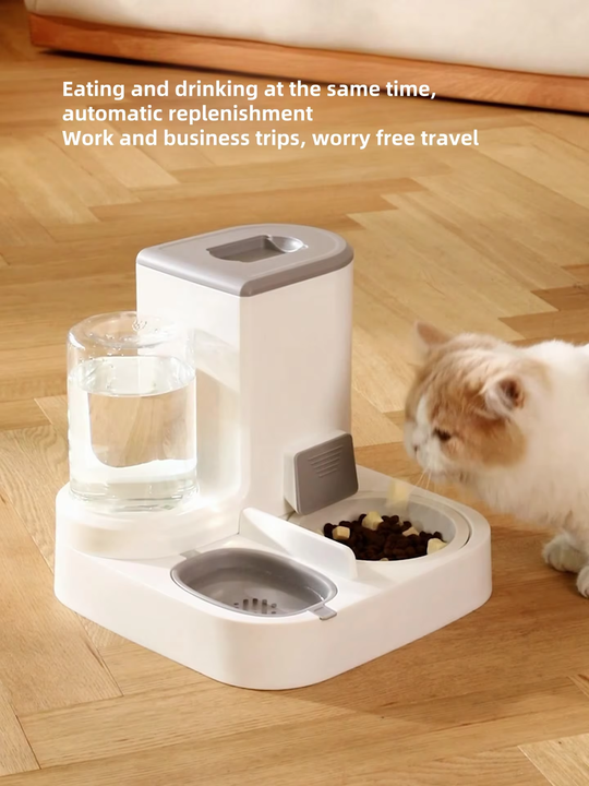 Smart Pet Feeder 2 in 1, Hard Plastic 2 in 1 Dog and Cat 
