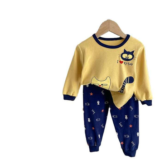 Girls and boys pure cotton set 