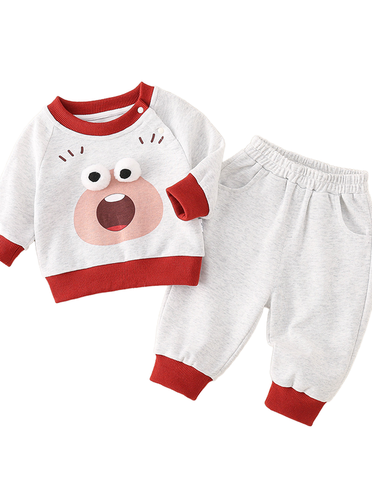 Two-Piece Set Children's Suit for 0-36 Months -  طقم ملابس أطفال للربيع والخريف بتصميم جديد،