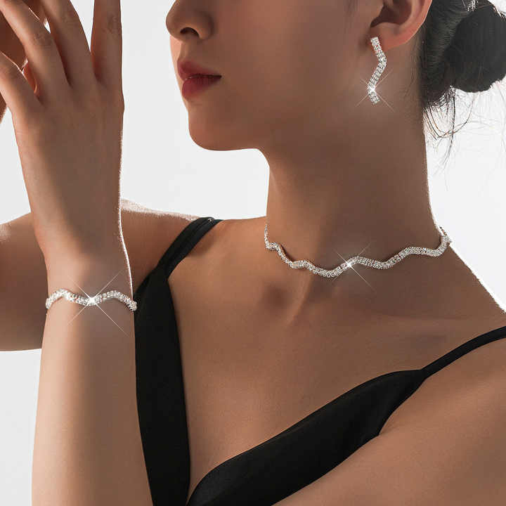 Yiwu Cheapest Wedding Jewelry Fashion Jewelry Set 