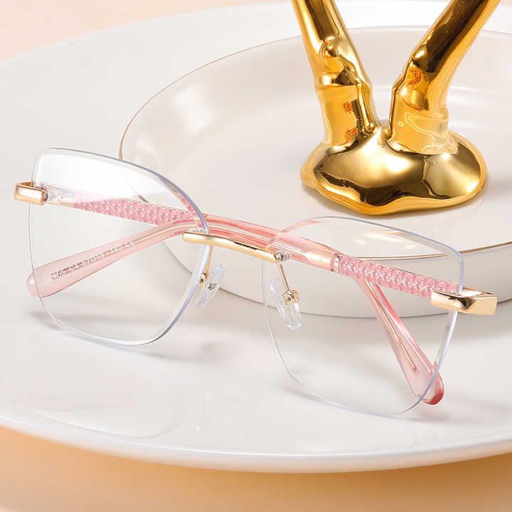 Women's Cat Eye Metal Eyeglasses 