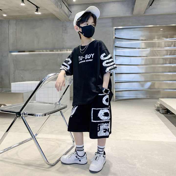 Boys' 2-Piece Short-Sleeved Pants Set 