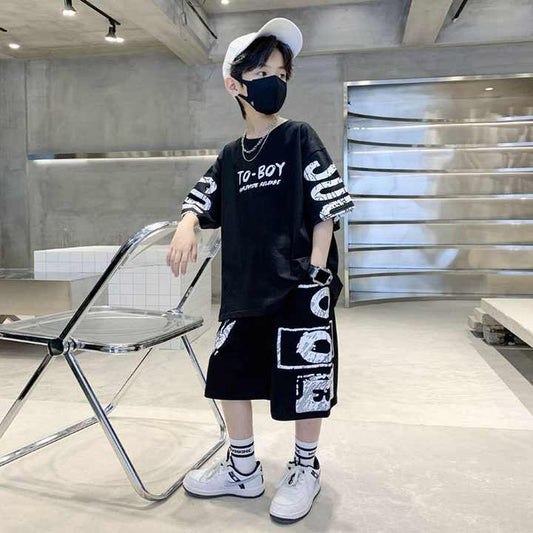 Boys' 2-Piece Short-Sleeved Pants Set 