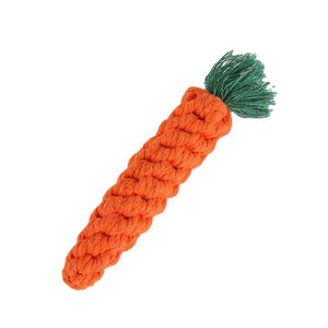 Factory Supply Carrot Cotton Rope Knot Toys for Dogs. 