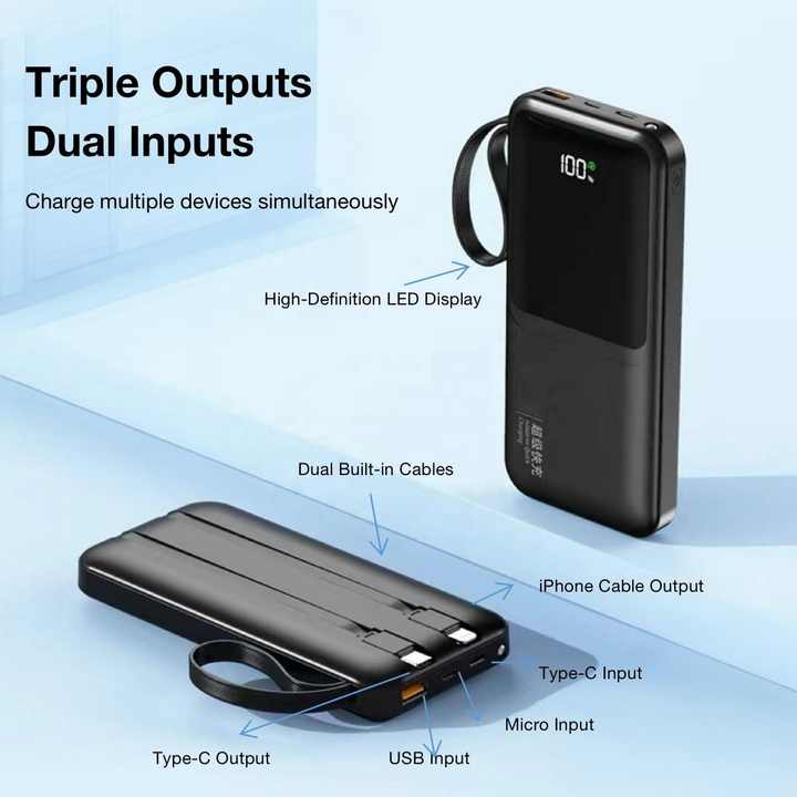 Magnetic portable battery. 