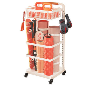 Multifunctional Removable 3-Tier Gym Equipment Rack, Yoga Mat Shelf Organizer 