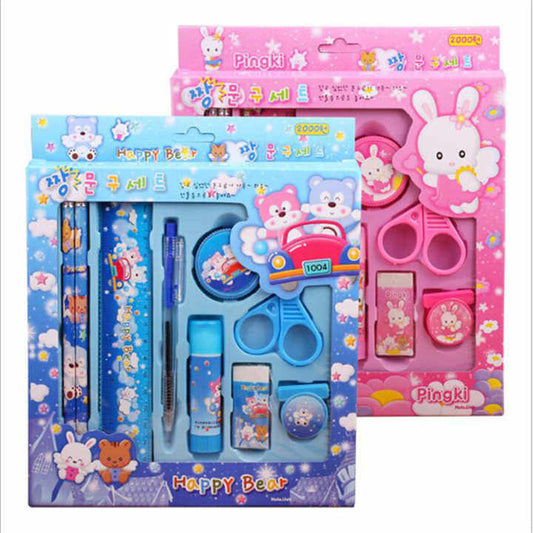 Cartoon Pencil Eraser Eraser Sharpener 9 in 1 Stationery 
