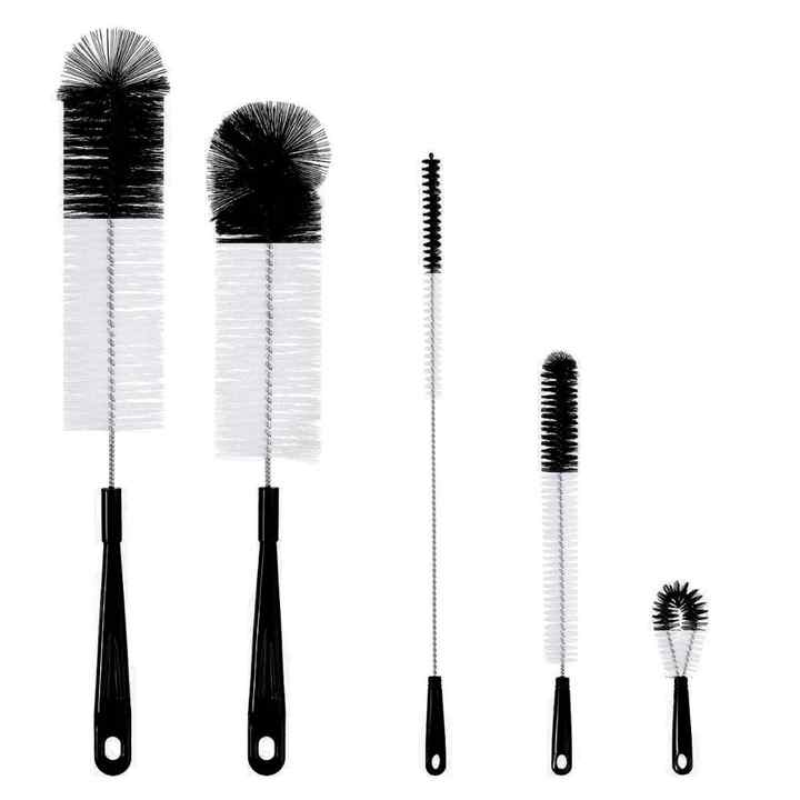 DX المنزلية الفولاذ المقاوم للصدأ البلاستيك زجاجةDX Household Stainless Steel Plastic Baby Milk Bottle Brush Cleaner Set Small Cleaning Cup Brush