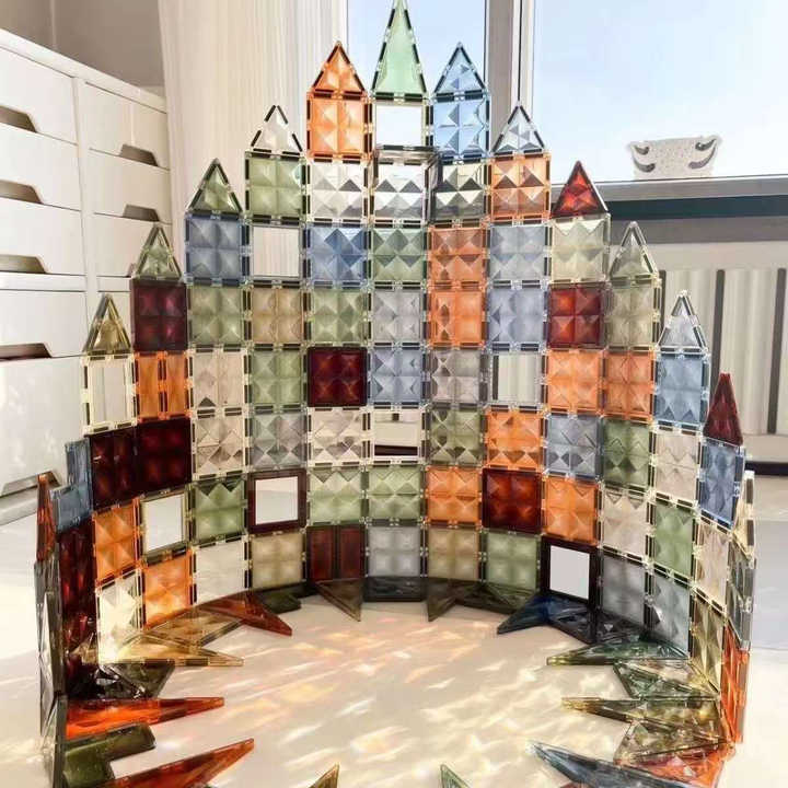 Best Selling Magnetic Building Tiles Blocks Educational Toys Building Blocks Set for Kids 