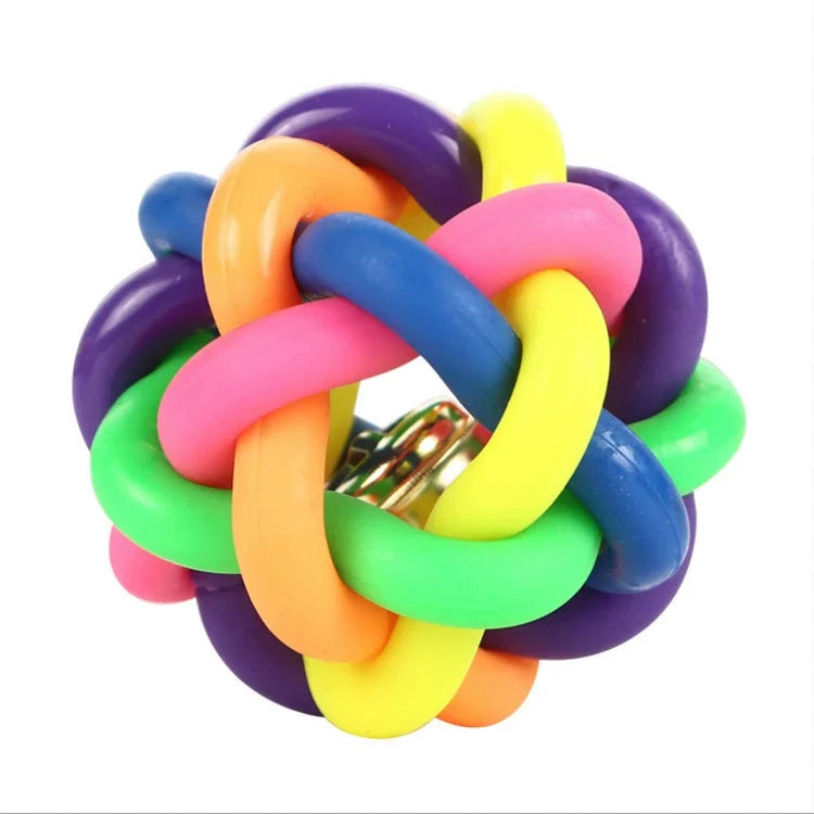 كرة جرس مطاطية ملونة -Colorful rubber bell ball