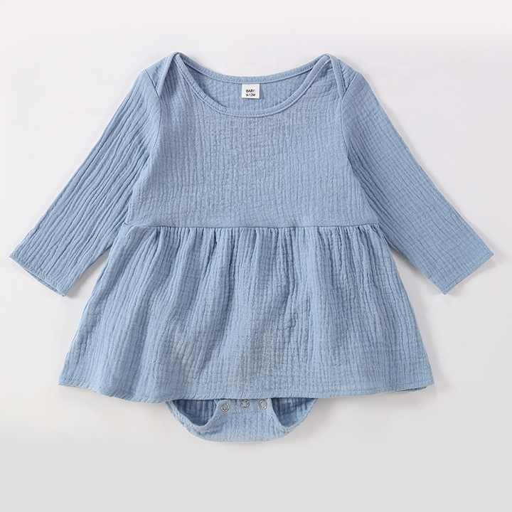 Newest Mommy and Me Blue Baby Romper + Mommy Fashion Long Dress Mommy and Me Family Matching Clothes 