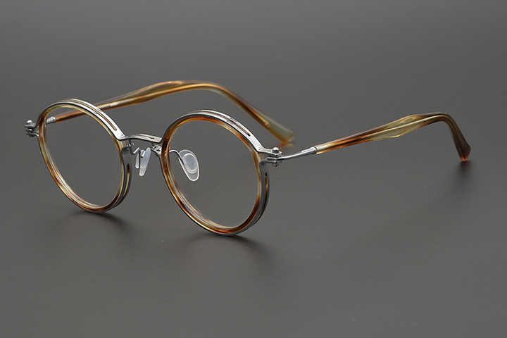 Handmade Wholesale Titanium Acetate Eyeglasses Frame 