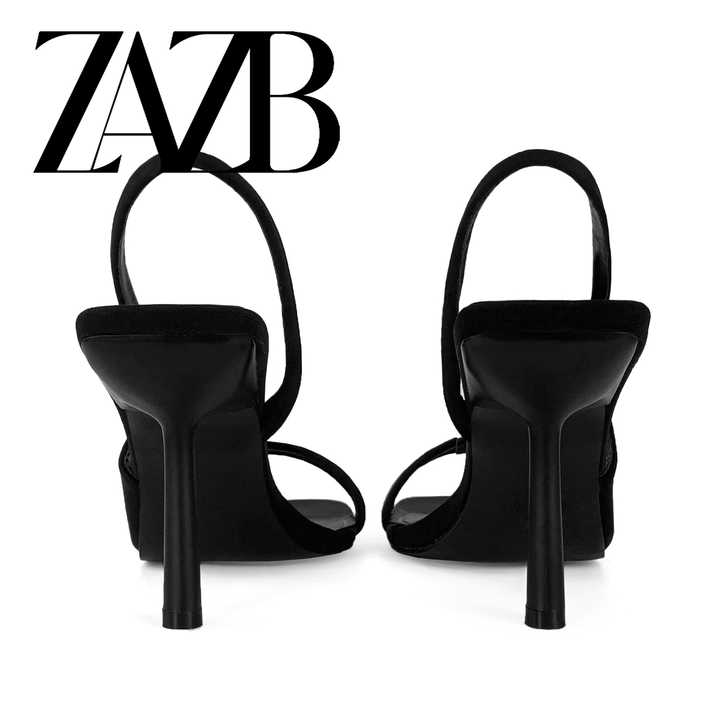 high-heeled leather shoes 