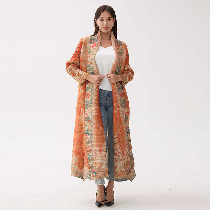 Miyake colorful abaya