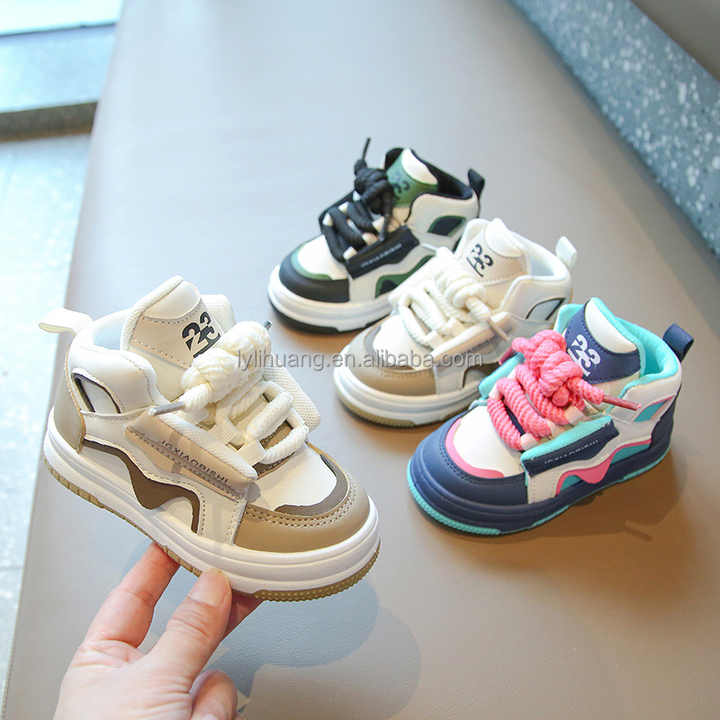 Autumn Children's Sneakers for Boys Casual Shoes for Girls High Top Boys' Boots 