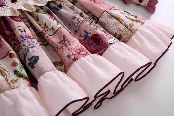 OEM Pettigirl Girls Floral Dress With Bow-Collar Model 