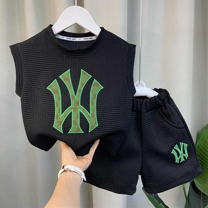 Shorts Two Piece Children's Leisure Sports Set- New Summer Children's Clothing Set for Boys
