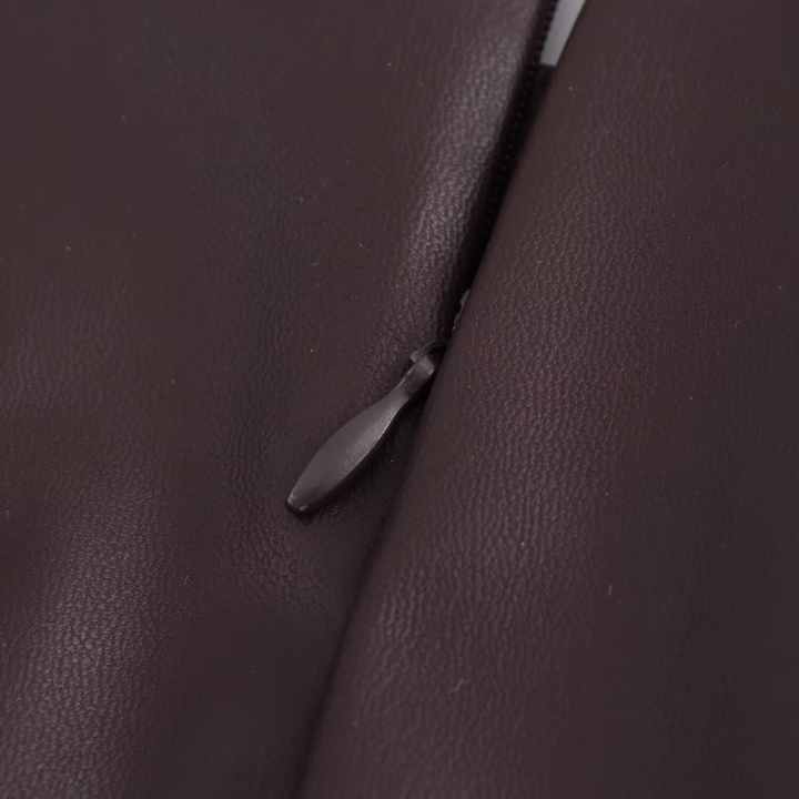 Women's long faux leather dress 