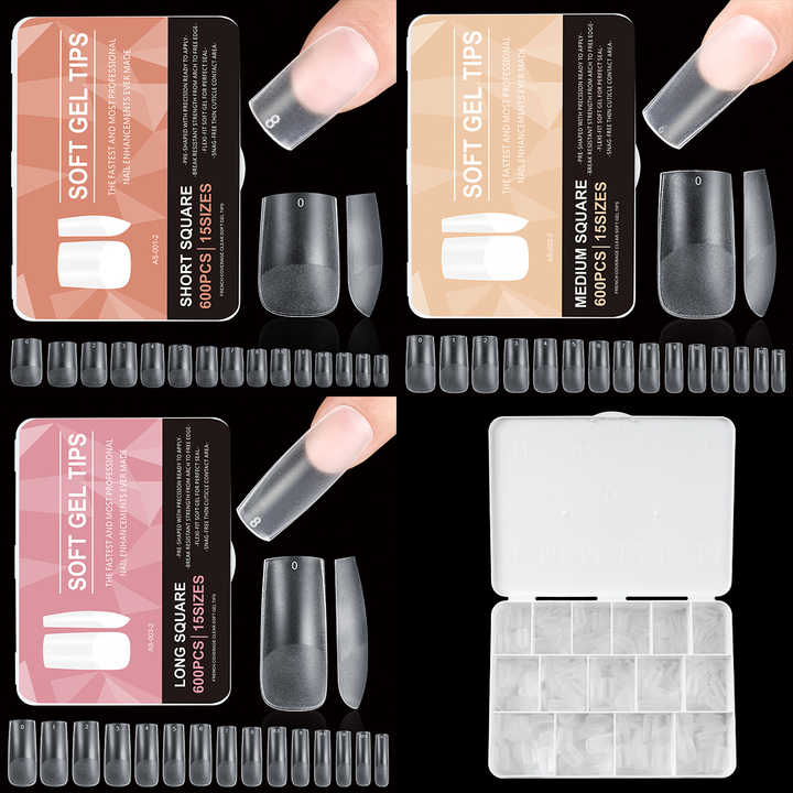 transparent artificial nails 