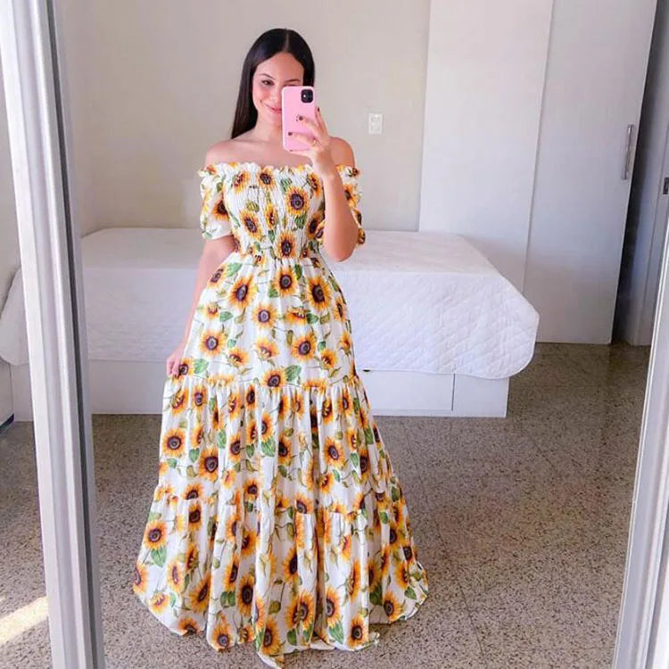 Women's off-shoulder summer dress 