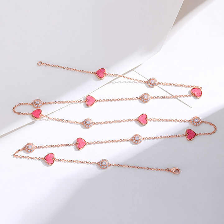 Wholesale Fashion Rose Quartz Jewelry Set 