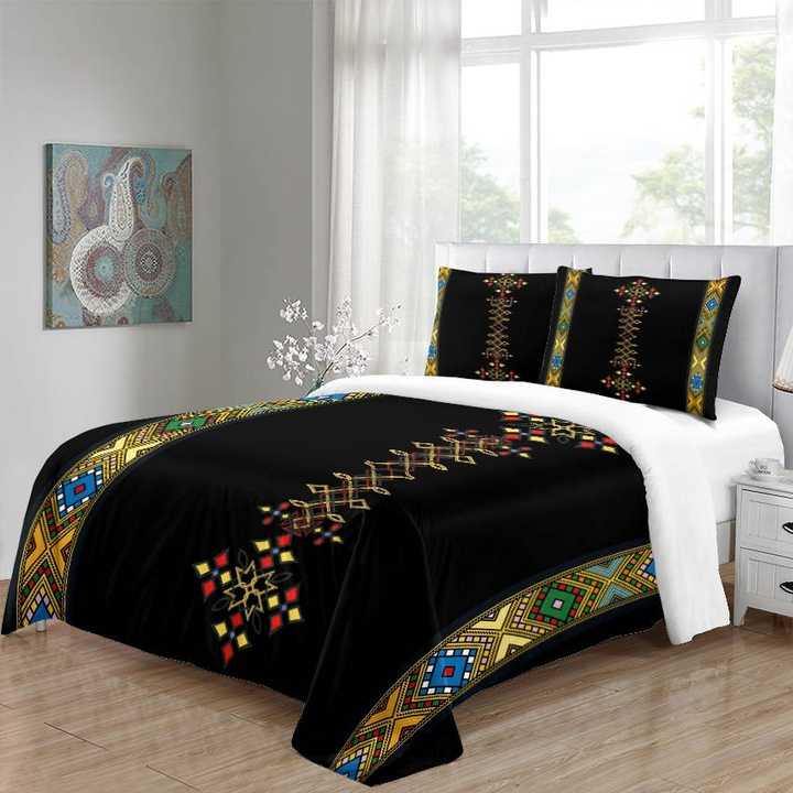 Luxury Full Ethiopian Double King Size Bedding Set with 2 