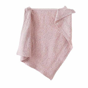 Pure Color Soft Cotton Knitted Blanket 