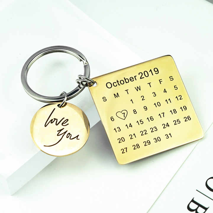 Diy Stainless Steel Keychain Couple 