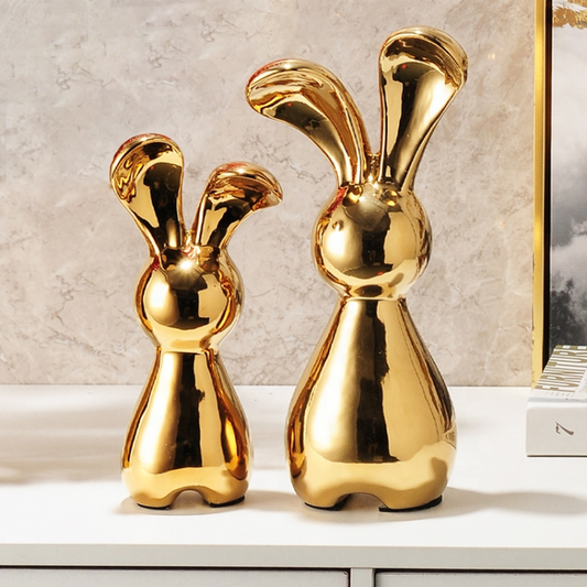 Creative rabbit figurine decoration figurine. 