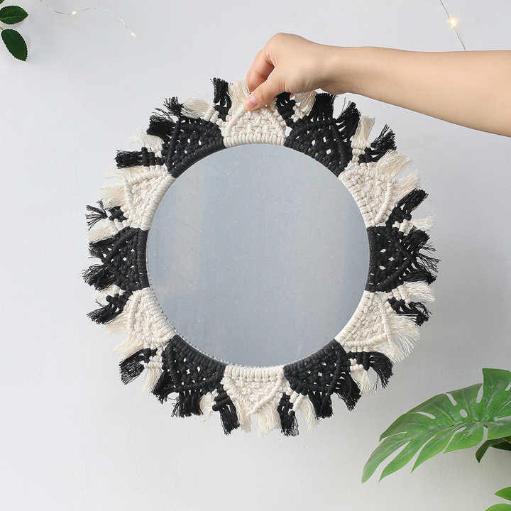 Handwoven flowing macrame decor, hanging decor. 