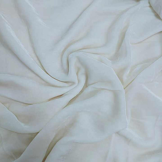 Silk Velvet Fabric Fabric for Dress - White Silk Velvet Fabric 