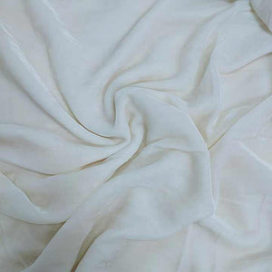 Silk Velvet Fabric Fabric for Dress - قماش مخملي حريري أبيض