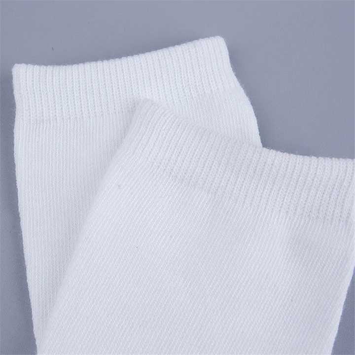 Men's White Work Dress Socks Crew Middle 