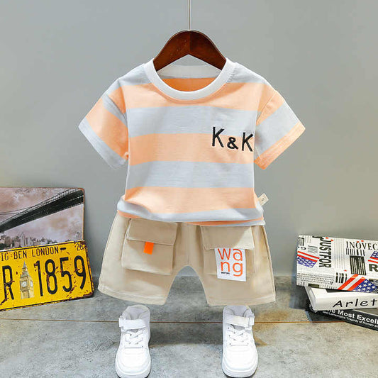 Mixed Designs No MOQ Kids Round Neck Short Sleeve 